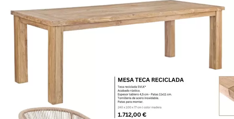 Mesa Teca Reciclada
