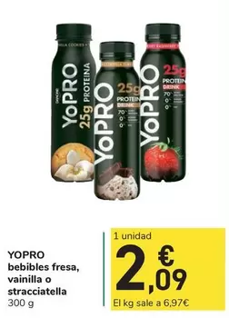 Danone - Yopro Bebibles Fresa Vainilla O Stracciatella