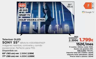 Sony - Televisor Oled