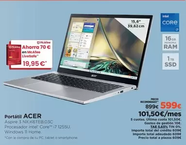 Acer - Portátil