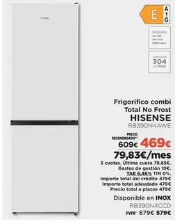 Hisense - Frigorifico Combi Total No Frost