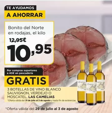 Del Norte - 3 Botellas De Vino Blanco Sauvignon, Verdejo O Moscatel, Las Camelias