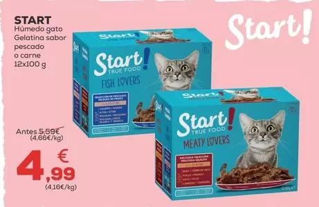 Start! - Humedo Gato/ Gelatina Sabor Pescado O Carne