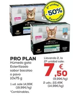 Purina - Pro Plan Humedo Gato/ Esterilizado Sabor Bacalao O Pavo