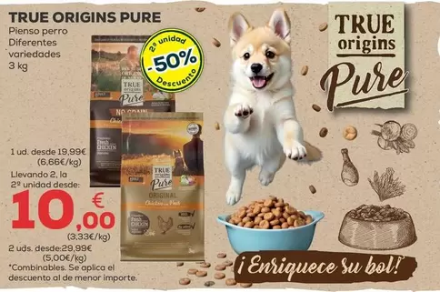 True Origins - Pure Pienso Perro Diferentes Variedades