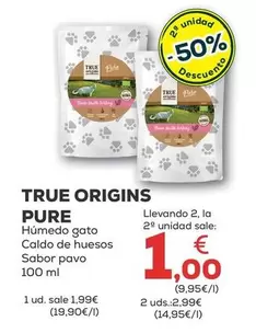 True Origins - Pure Humedo Gato/ Caldo De Huesos/ Sabor Pavo