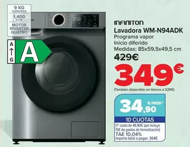 Infiniton - Lavadora WM-N94ADK