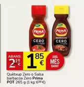 Prima - Quètxup Zero O Salsa Barbacoa Zero