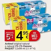 Danone - Actimel Original Natural O Natural 0% 0% Paquet