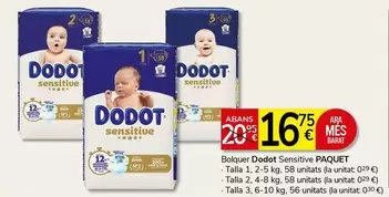 Dodot - Boquer Sensitive Paquet