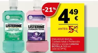 Listerine - Enjuague Bucal Cuidado Total Protección Dientes Y Enicas Botella