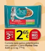 Purina One - Comida Para Gatos Esterilizados Con Salmon Y Pavo 