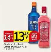 Larios - Ginebra 12 O Rosé Botella 