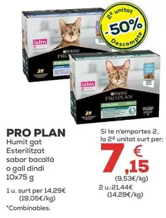 Purina - Pro Plan Humedo Gato/ Esterilizado Sabor Bacalao O Pavo