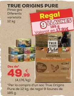 True Origins - Pure Pienso Perro Diferentes Variedades