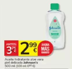 Johnson's - Aceite Hidratante Aloe Vera Piel Delicada