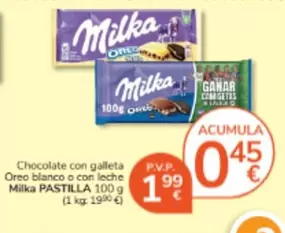 Milka - Chocolate Con Galleta Oreo Blanco O Con Leche