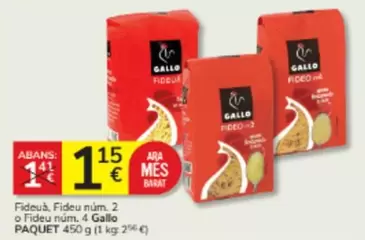 Gallo - Fideuà Fideu Núm. 2 O Fideu Núm. 4  Paquet