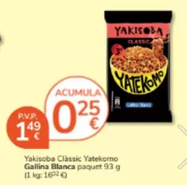 Gallina Blanca - Yakisoba Classic Yatekomo