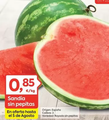 origen - Sandía Sin Pepitas