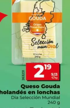 Dia Seleccion Mundial - Queso Gouda Holandés En Lonchas 