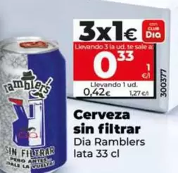 Dia Ramblers - Cerveza Sin Filtrar 