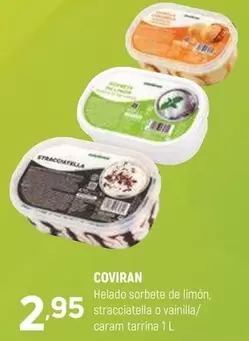 coviran - Helado Sorbete De Limón, Stracciatella O Vainilla/ Caram Tarrina