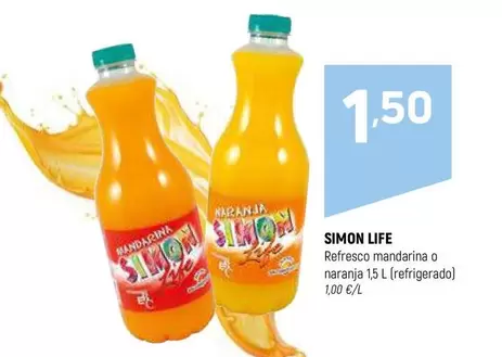 Simon Life - Refresco Mandarina O Naranja