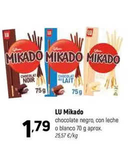Lu - Chocolate Negro, Con Leche O Blanco