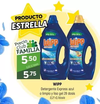 Wipp - Detergente Express Azul O Limpio Y Liso Gel