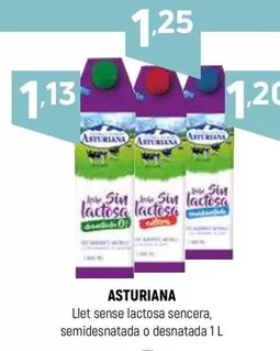 La Asturiana - Llet Sense Lactosa Sencera, Semidesnatada O Desnatada