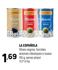 La Española - Olives Negres, Farcides Anxoves Classiques O Suaus