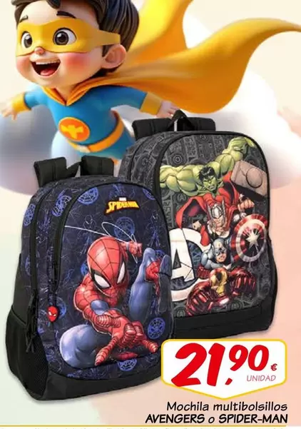 Avengers - Mochila Multibolsillos  O Spider-man