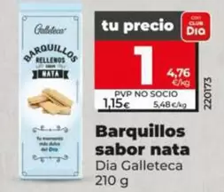 Dia Galleteca - Barquillos Sabor Nata  210 G