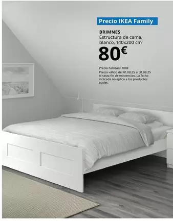 Brimnes - Estructura De Cama, Blanco