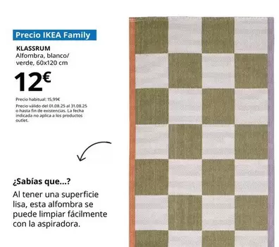 Klassrum - Alfombra, Blanco/verde