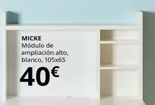 Micke - Módulo De Ampliación Alto, Blanco,