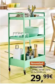 Nissafors - Carrito, Verde Claro