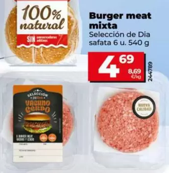 Seleccion De Dia - Burger Meat Mixta Bandeja 6 Uds. 540 G