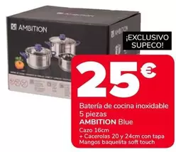 Ambition - Bateria De Cocina Inoxidable 5 Piezas