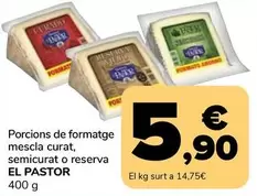 El Pastor - Porcions De Formatge Mescla Curat/ Semicurat O Reserva