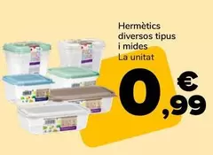 Hermetics Diversos Tipus I Mides