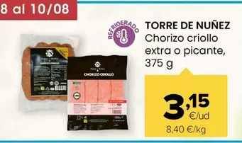 Torre De Núñez - Chorizo Criollo Extra O Picante