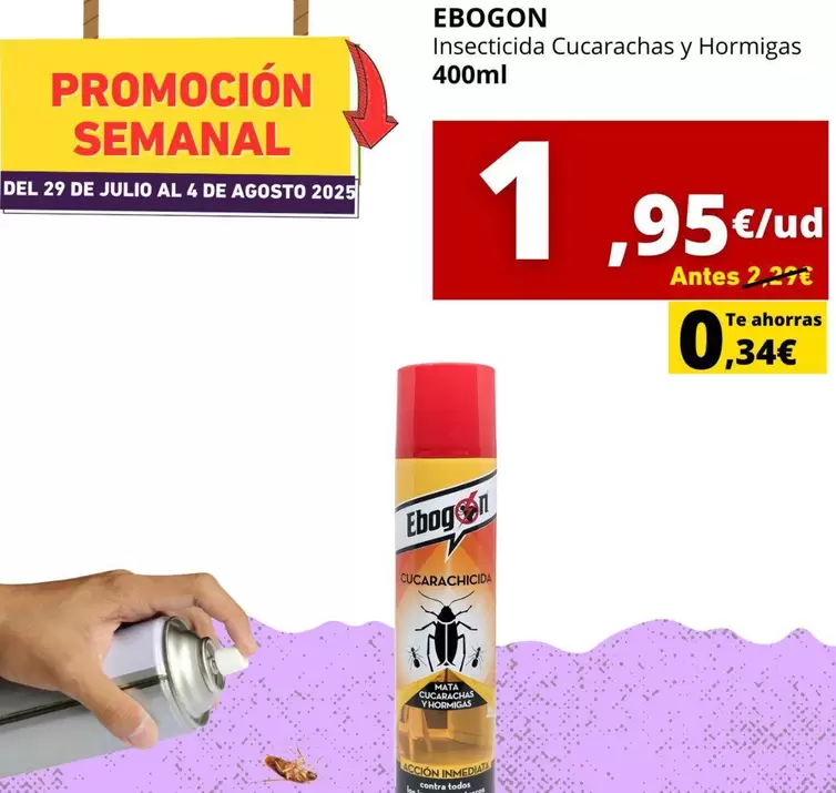 Ebogon - Insecticida Cucarachas Y Hormigas