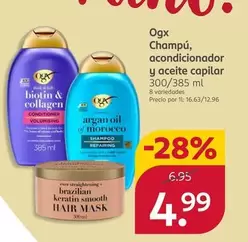 OGX - Champú/ Acondicionador Y Aceite Capilar