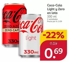 Coca Cola - Light Y Zero En Lata