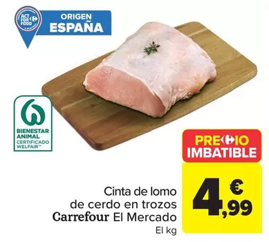 carrefour - Cinta De Lomo De Cerdo En Trozos El Mercado