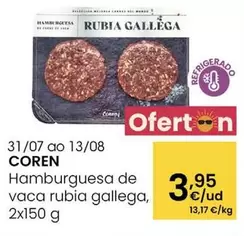 Coren - Hamburguesa De Vaca Rubia Gallega
