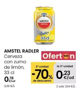 Amstel - Radler Cerveza Con Zumo De Limon
