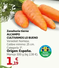 Alcampo - Cultivamos Lo Bueno Zanahoria Tierna 